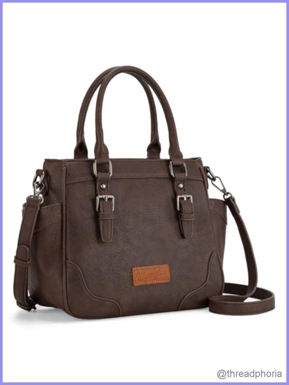 Wrangler Tote Bag Crossbody Purse Vegan Leather Satchel